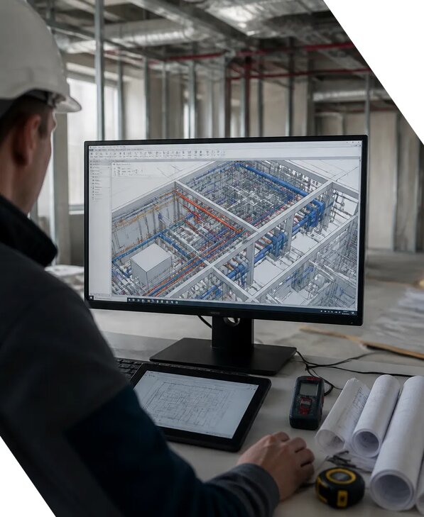 Создание BIM модели инженерных сетей для объектов в Малгобеке